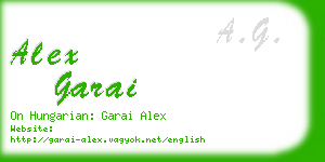 alex garai business card